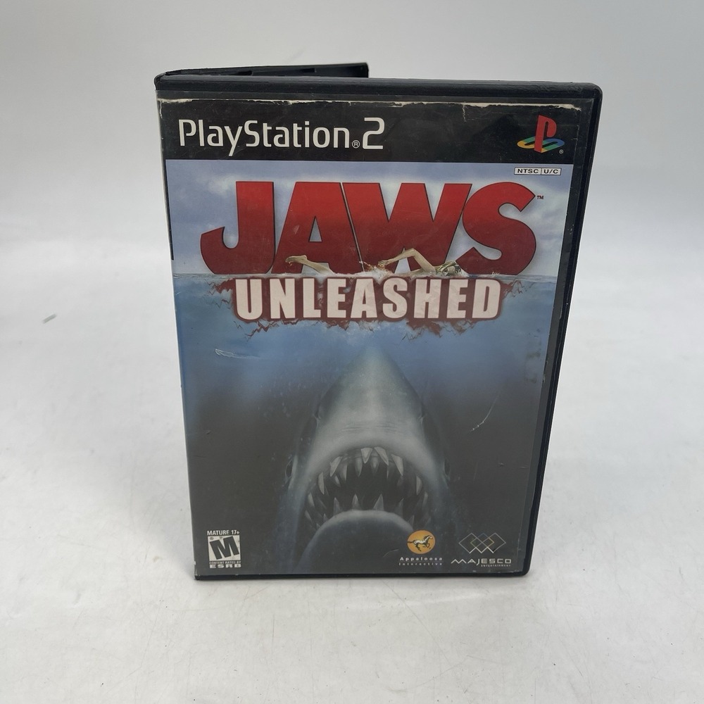 Jaws Unleashed (Sony PlayStation 2, 2006) PS2 Disc & Case TESTED WORKING